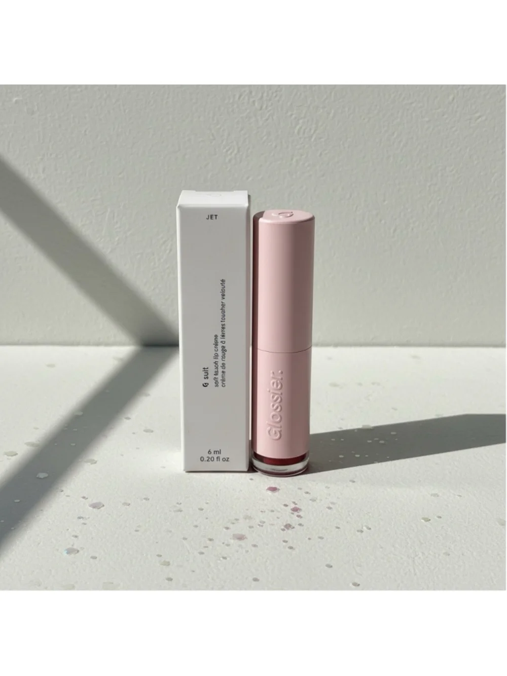 Glossier G Suit Soft Touch Lip Crème Shade Jet NIB 6ML
